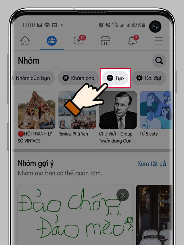 Cách tạo nhóm trên Facebook bằng điện thoại 2