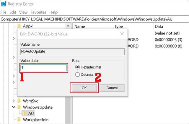 Cách tắt update win 10-21