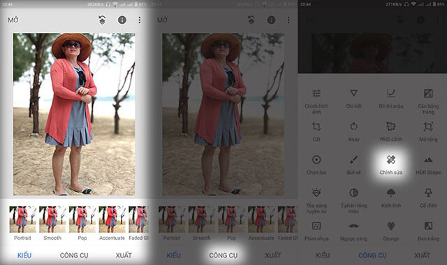 cách xóa người trong ảnh bằng Snapseed 2