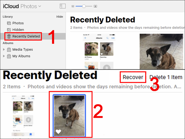 Khôi phục ảnh đã xoá trên iPhone bằng iCloud