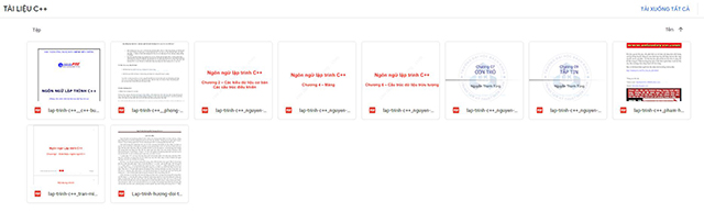 Nội dung trong tài liệu C++