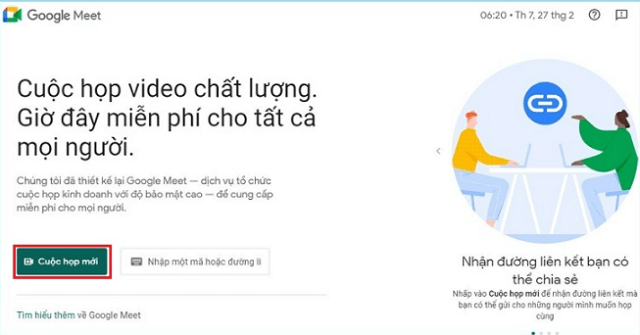 tải Google Meet cho máy tính 1