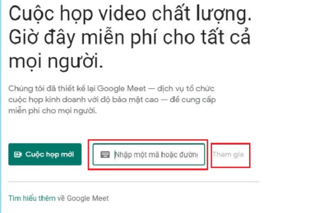 tải Google Meet cho máy tính 2