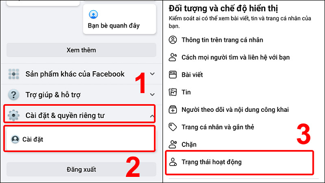 tắt trạng thái online trên facebook 2