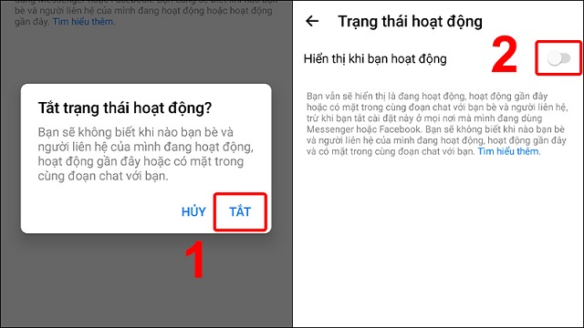 tắt trạng thái online trên facebook 7