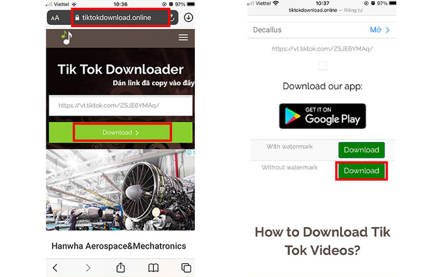 Xóa logo TikTok bằng Tiktok Downloader 2