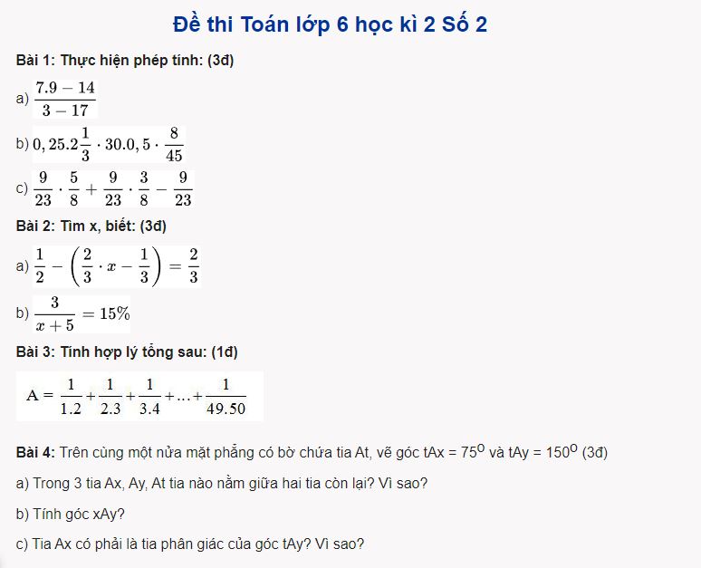 đề toán lớp 6-11