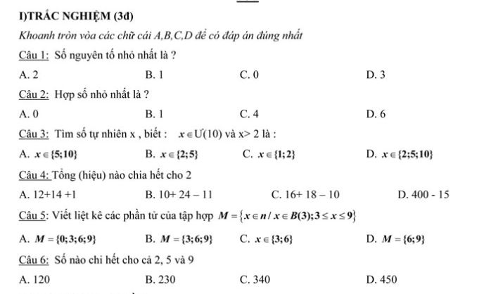 đề toán lớp 6-7