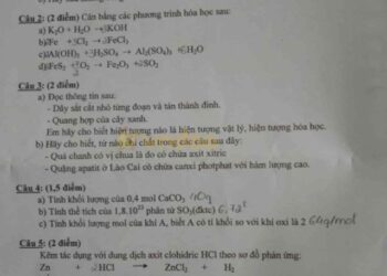 đề thi giữa kì 1 hóa 8-1