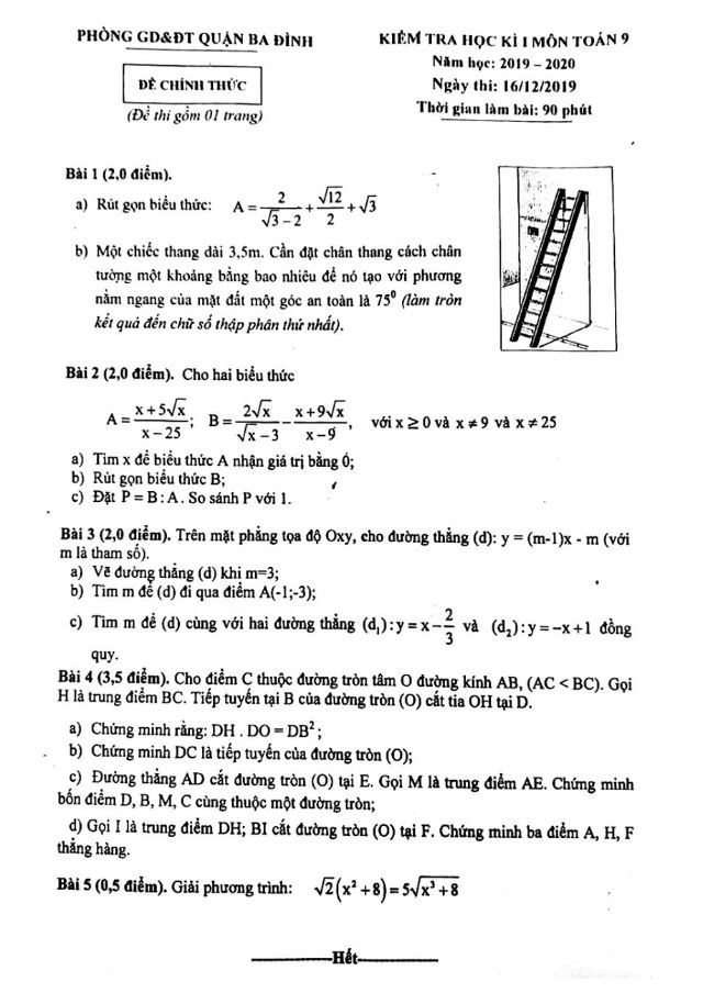 đề thi học kì 1 lớp 9 -5