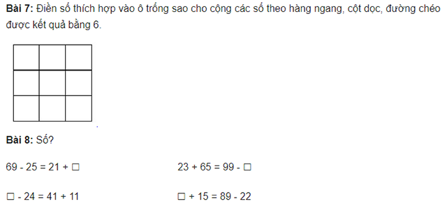 toán lớp 1 nâng cao 5