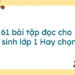 61 bài tập đọc cho học sinh lớp 1