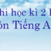 đề thi học kì 2 lớp 3 môn tiếng anh