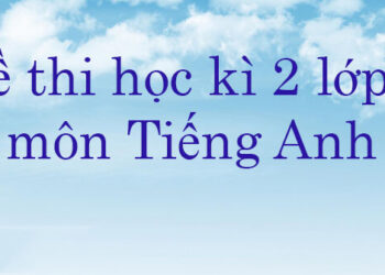 đề thi tiếng anh lớp 8 học kì 2