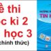 trọn bộ đề thi tin học lớp 3 học kì 2