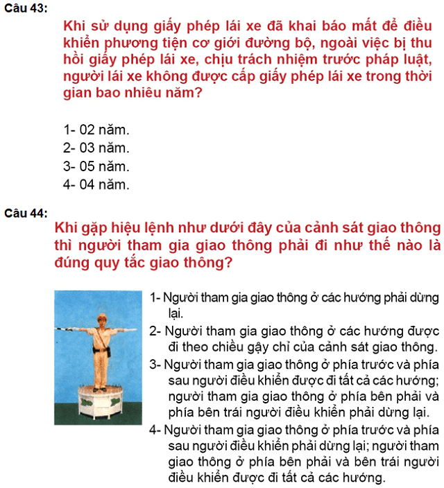 bộ đề thi bằng lái xe a1-3