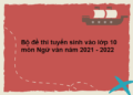 bộ đề thi vào lớp 10 môn ngữ văn 1