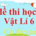 Đề thi vật lý lớp 6 học kỳ 2