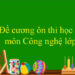 đề cương công nghệ 8 học kì 1