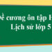 Đề cương ôn tập học kỳ 2 Lịch sử lớp 5