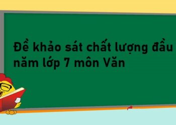 đề khảo sát chất lượng đầu năm lớp 7 môn văn