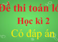Đề thi toán lớp 7 học kì 2 có đáp án