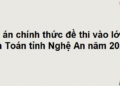 đề thi tuyển sinh lớp 10 môn toán nghệ an 9