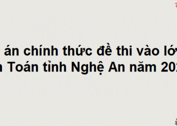 đề thi tuyển sinh lớp 10 môn toán nghệ an 9