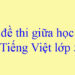 Bộ đề thi giữa kỳ 2 môn tiếng việt lớp 5
