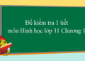 đề kiểm tra 1 tiết hình học 11 chương 1-1