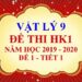 đề kiểm tra 1 tiết vật lý 9 hk1