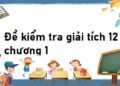 đề kiểm tra giải tích 12 chương 1