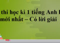 đề kiểm tra tiếng anh lớp 10 học kì 1 có đáp án 1