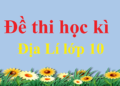 Đề thi Địa lý học kì 1 lớp 10