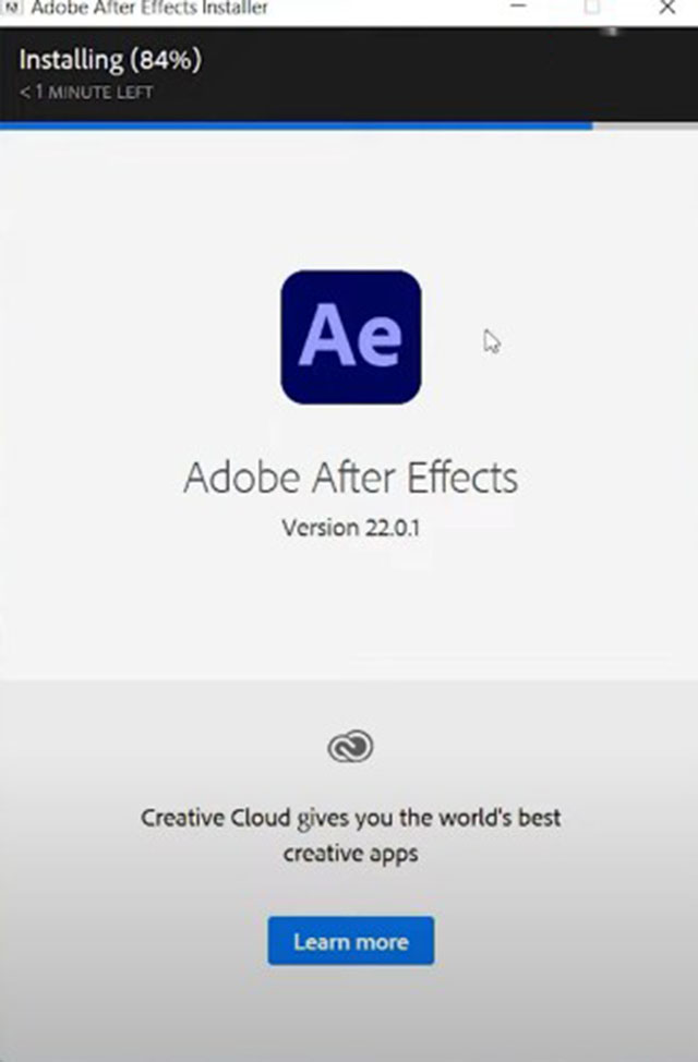 cài đặt Adobe After Effects 2022 2