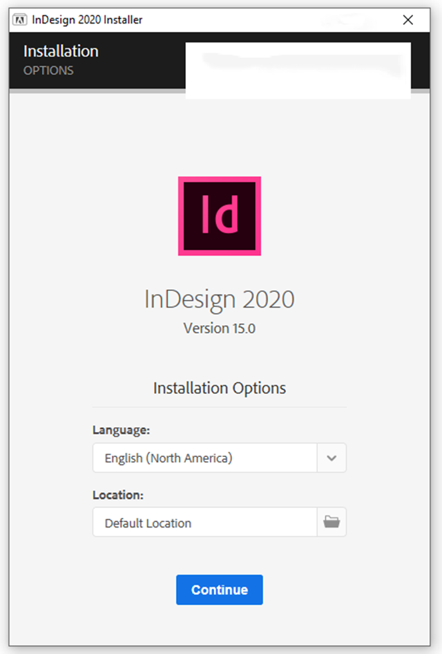 cài đặt Adobe Indesign CC 2020 2