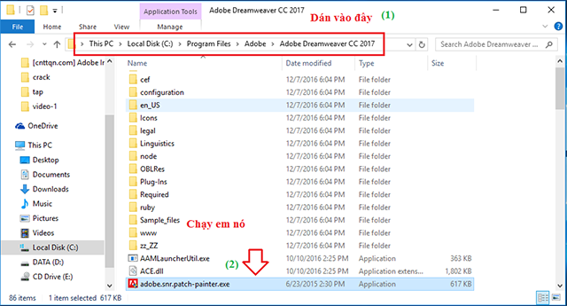 hướng dẫn cài đặt dreamweaver cc 2017 6
