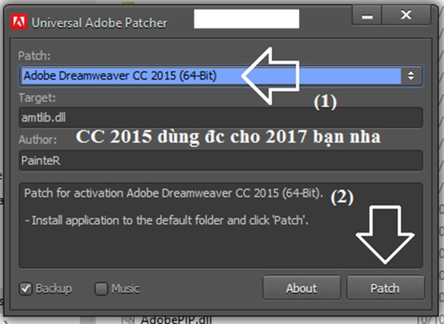 hướng dẫn cài đặt dreamweaver cc 2017 7