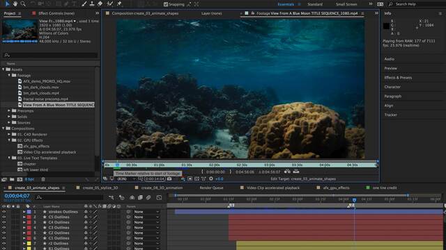 Tính năng nổi bật của Adobe After Effects CC 2017