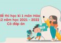 Đề thi học kì 1 môn Hóa lớp 12 có đáp án